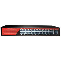 EZCOOL EZ-24PSF 24 PORT 24xFE+2xGE GİGABİT POE SWİTCH 320W