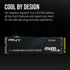 PNY CS2150 2TB  10200/8500 NVMe PCIe Gen5x4 M.2 SSD (M280CS2150-2TB-TB)